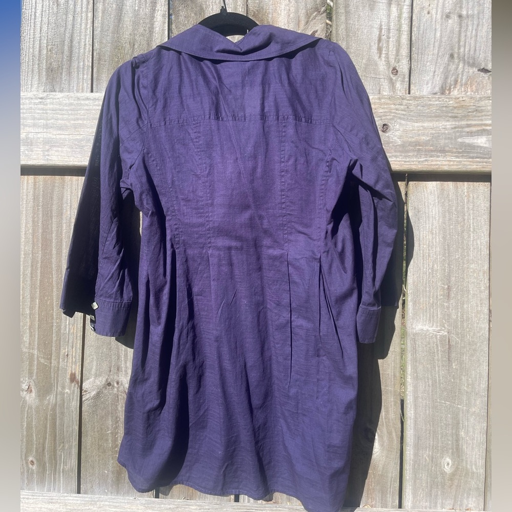 Ivy Jane Midnight Blue Cotton Tunic Top Size L - Picture 7 of 9